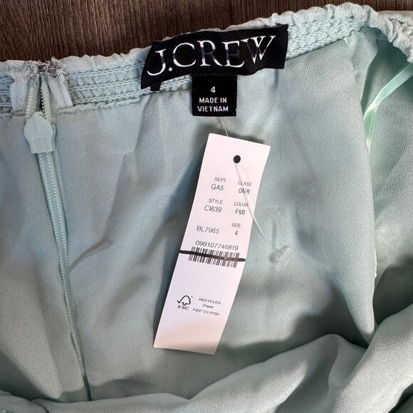 J Crew Pleated Chiffon Knee-Length Skirt US Women's 4 New - Picture 5 of 7